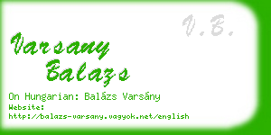 varsany balazs business card