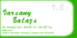 varsany balazs business card